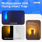Mosalogic Fly Insect Trap Plug-in Fruit Flies Killer Gnat Trapper Moth Catcher Fly Trapper UV Attractant Catcher for 400 Sq Ft of Protection Green-1PACK
