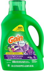 Gain + Aroma Boost Liquid Laundry Detergent, Moonlight Breeze Scent, 45 Loads, 65 fl oz, HE Compatible