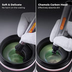 K&F Concept Camera Cleaning Kit, 6 in 1 With Vacuum Cloth*2, Replaceable Pen, Full Frame Wand*2, Silicone Black Air Blow for Canon Nikon Cameras Tool Accessories