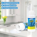 2026 New Wild Tornado Drain Cleaner, Toilet Clogged Drain Solution, Drains Foam Cleaners, for Kitchen Toilet Pipeline Quick Cleaning Tool (2PC)