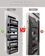 Over Door Hanging Storage Organizer, 5 Large Pockets, 10 Mesh Pockets,Black, 44 lbs Capacity (Black)