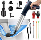 Electric Heavy Duty Toilet Plunger for Toilet, High Pressure Air Hair Drain Clog Remover for Bathroom, Snake Drain Unclogger Drain Tool for Drain, Kitchen Clogged