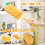 360° Heavy Duty Duster Refills for Swiffer Duster, 40 Count Duster Refills with 1 Handle, Multisurface Dusters, Disposable Dusters for Cleaning (Yellow)