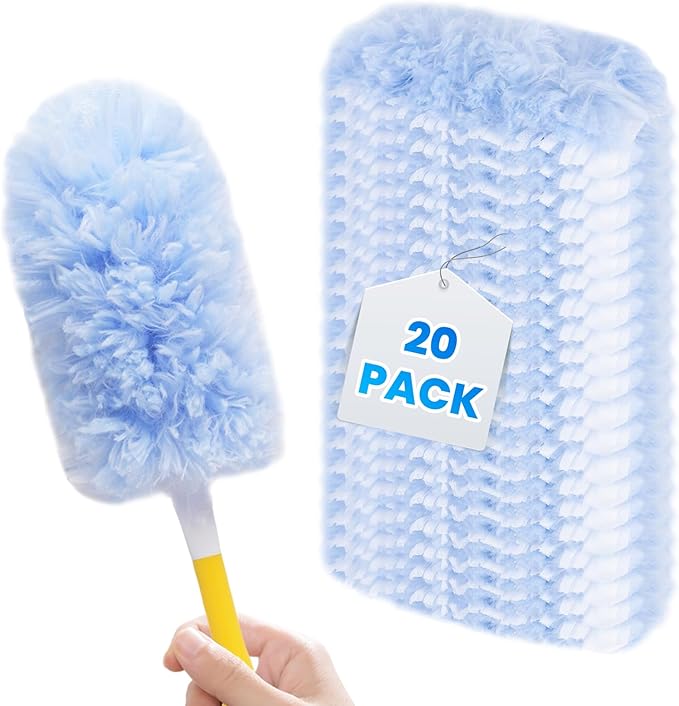 MultiSurface 360 Heavy Duty Duster Refills for Swiffer Duster, Unscented Disposable Dusters for Cleaning,20 Count Duster Refills with 1 Handle