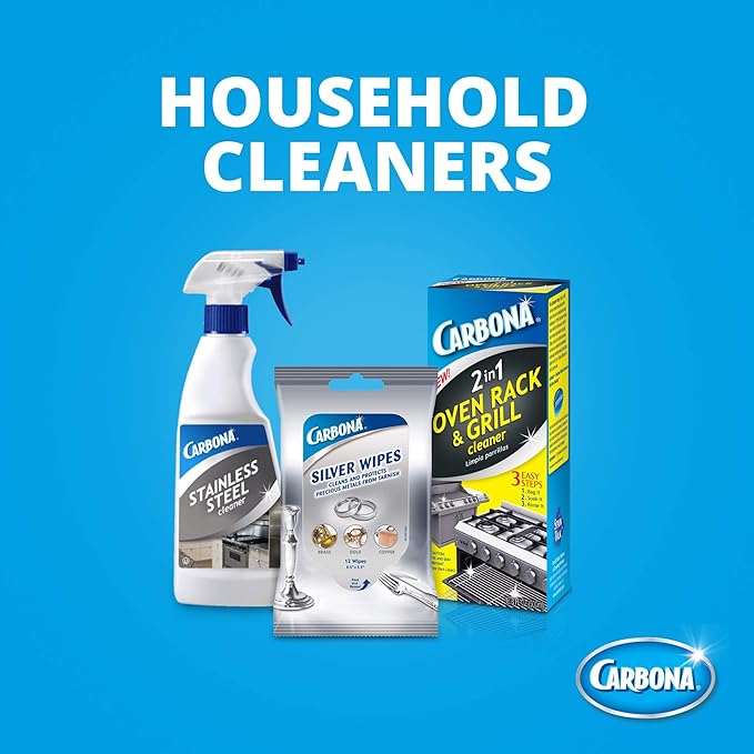 Carbona Stainless Steel Cleaner | Streak Free Formula | for Refrigerators, Sinks, & Dishwashers |16.8 Fl Oz, 1 Pack