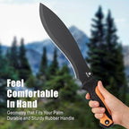 REAT Gardenging Machete, 17" Heavy Duty Machete with Sheath, Ergonomic No-Slip Handle, Machetes for Cutting Trees,Yard Work,Bushcraft