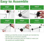 C&AHOME Cube Storage Organizer, 30-Cube Shelves Units, Closet Cabinet, DIY Plastic Modular Book Shelf, Ideal for Bedroom, Living Room, Office, 60.6" L x 12.4" W x 72.6" H Transparent White UPCS30W