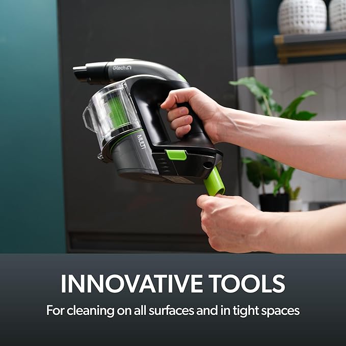 Gtech Multi MK2 Cordless Handheld Vacuum Cleaner with Powered Brush Bar - Mulitple Attachments - Perfect for Home, Stairs, Cars, and More - Rechargeable 22v Li-ion Battery - Lightweight (3.5 lbs.)
