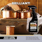 Flitz Instant Brass and Copper Tarnish Remover - 16oz Bottle of USA-Made Organic Rust Remover Spray (No-Rub) - Removes Stains & Oxidation from Glass & Aluminum - Brass Cleaners That Work (3 Pack)