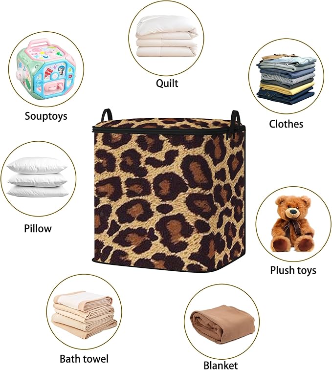 Large Comforter Storage Bag with Zipper,Closet Organizer for Clothes/Blankets/Quilts/Pillows,Fabric Storage Bags with Portable Handles 95L(2-Pack)