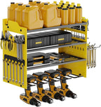 Power Tool Organizer Wall Mount with 4-Drill Holders-400Lbs Load Heavy Duty Metal 4-Layers Garage Storage and Organization Adjustable Battery Tools Rack Utility Racks Gifts for Men