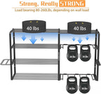 Power Tool Organizer Wall Mount, Heavy Duty Cordless Tool Storage Drill Rack, 5 Layers Garage Organization Tool Shelf with Tool Holder, Birthday Christmas Gift for Men Husband Dad Father