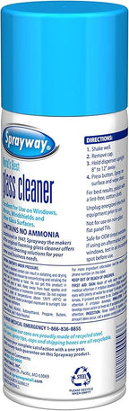 Sprayway Ammonia-Free Glass Cleaner, Foaming Action - Streakless Shine, 15 Ounce (Pack of 1)