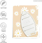Encasa XO Ironing Mat/Pad (Large 48"x28") with 3mm Padding & Silicone Iron Rest for Steam Pressing on Tabletop or Bed - Heat Resistant, Portable, Quilting & Travel Blanket - Daisy Beige