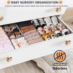 【FAMILY PACK】Drawer Organizer Clothes, 20 Pack Dresser Organizer Bins for Baby Clothes - Underwear Bra Sock Organizer - Fabric Closet Organization and Storage Dividers for Nursery Bedroom Dorm