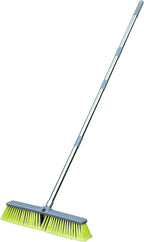 PHYEX Upgraded 18" Push Broom with Adjustable Long Handle, Total Length is 55", Multi-Surface Floor Scrub Brush for Cleaning Deck, Patio, Garage, Driveway