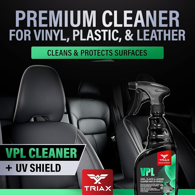 Triax Vinyl, Plastic & Leather VPL Premium Cleaner with UV Shield, Leather Scent (1 Gallon)