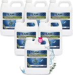 Steam & Go Demineralized Water for Steam Cleaner, PVC-Free Floor Cleaning Liquid Compatible With Any Steam Mop, Ready-to-Use Multisurface Cleaner, Scented, Eucalyptus Mint, 32 oz, Pack of 6