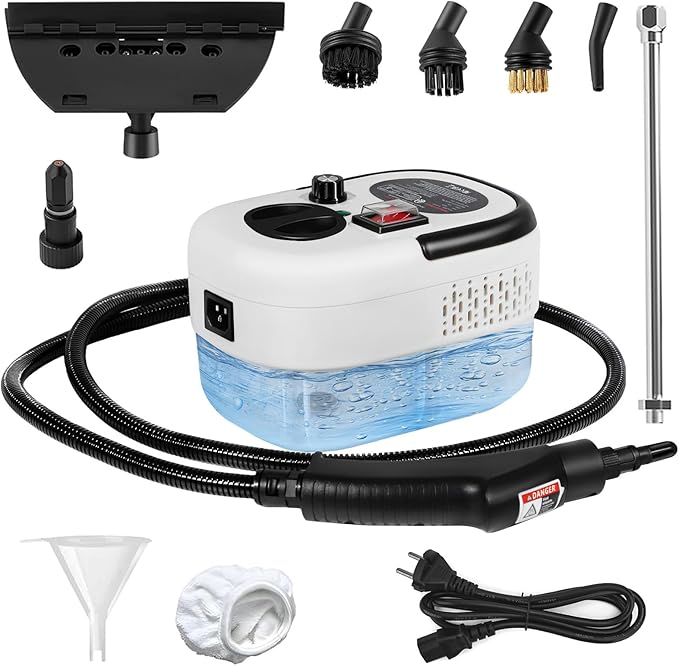 Steam Cleaner Handheld with 1200ml Large Water Tank, High Pressure Steamer for Floors, Upholstery, Grout, Car
