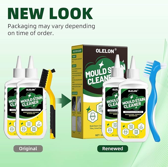 2 Pcs Household Stain Remover Gel, Washing Machine Cleaner with Brush, Stain Remover Gel for Tile Grout Washer Cleaner, Wall, Sealant, Glass, Kitchen, Sinks