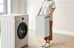 Herture Laundry Hamper with Shelf, Laundry Basket 4 Section, Laundry Sorter with Pull-Out Removable Large 4 Color Bags and Movable Wheels, Metal Frame, 4 x 15.87 Gallons (60L), White PF07XLE