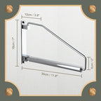 Laundry Hanger,NEWRAIN Wall Mounted Clothes Hanger with Swing Arm Holder Brass Hanging Drying Rack Space Saver,Chrome