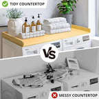 Gashell Washer Dryer Countertop, 27.5" x 54" Bamboo Washer and Dryer Countertop for Laundry Room Organization(Natural)