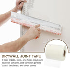 PATIKIL Drywall Repair Mesh Tape, 8 inch x 328 ft Fiberglass Repair Patch Self-Adhesive Dry Wall Joint Tape 9 Mesh Wall Hole Crack and Seam Patch, White
