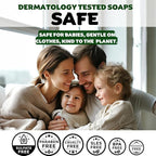 Organic Laundry Soap Bar with Coconut for Sensitive Skin - Delicate Stain Remover Clothes, Underwear, Collar - 9 PCS