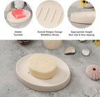 Soap Dish Bathroom Resin Bar Soap Holder for Shower Soap Tray for Kitchen Sink 2 Pack(Cream)