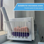 Magnetic Dryer Ball Holder for Laundry Room Dryer Ball Organization, Magnetic Lint Bin for Laundry Room Wool Dryer Ball Organizer, Iron Dryer Ball Container for Laundry Room Storage（White）