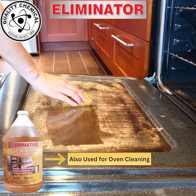 Quality Chemical Oven Cleaner & Grill Cleaner - Heavy-Duty/Fast Acting & Easy to Use/Degreaser/Heavy Duty Oven Cleaner/Best Oven Cleaner/Made in USA - 1 Gallon Combo