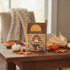 Blue Sky Clayworks The Old Cider Candle House, Ceramic, 5.5" L x 5" W x 7.75" H, Orchard Porch Glow