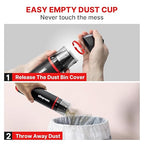 Shop-Vac 2-in-1 Car Vacuum & Air Duster, 14000Pa Blow/Suction Portable Cordless Vacuum, Mini Car Vac, Handheld & Lightweight with 6 Nozzles, Type-C Rechargeable for Auto/Home/Office