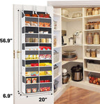 Over the Door Organizer 5 Tiers, Extra Large Behind Door Storage of 10 Compartments, 80 lbs Weight Capacity Over Door Organizer, Door Hanging Organizer for Closet, Diaper Organizer, Room storage | Behind Door Storage, Over Door Organizer, Room storage