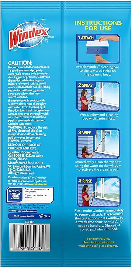 Windex Outdoor Refill Pads 2 Count (2 Count (Pack of 1))