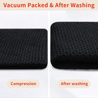 Homaxy 100% Cotton Waffle Weave Kitchen Dish Cloths, Ultra Soft Absorbent Quick Drying Dish Towels, 12 x 12 Inches, 6-Pack, Black