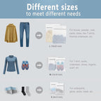 Muchfun 5Pcs Durable Honeycomb Mesh Laundry Bags for Delicates (1 Large 16 x 20 Inches, 2 Medium 12 x 16 Inches, 2 Small 9 x 12 Inches)