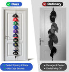 Aoodaily Hat Rack for Door - Two-Way Hanging Caps with Display Hooks and Hanger, Hat Organizer for Baseball Caps, Over the Door Hat Storage Organizer for Bedroom, Entrance or Garage Doors - 2 Packs