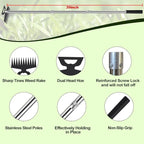 Weed Puller Picker Tool Scuffle Hoe Rake, Hand Tiller Small for Planting, Grass Weeder Dandelion Uprooting Remover, Standing Cultivator for Flower Garden Beds Lawns Yard Weeding and Leveling