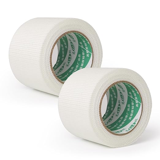 2Rolls Drywall Joint Tape, 2 Inch x 294FT, Self-Adhesive Drywall Mesh Patch for Crack Repair