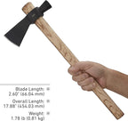 CRKT Chogan Hammer T-Hawk: Outdoor Camping Axe with Hammer Poll, Forged Carbon Steel Head, Tennessee Hickory Wooden Handle 2724