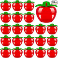 Woozettn 24PCS Plastic Apple-Shaped Containers with Lids,Mini Red Apple Candy Jars for Wedding Favors,Office Desk Storage & Seasonal Home Décor Gifts