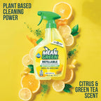 Mean Green Refillable Ultra Powered CONCENTRATE Multi-Purpose Cleaner, Citrus & Green Tea, 14.3 Ounce, 6 Pack