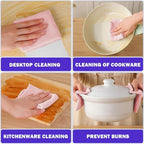 55 Pack Microfiber Cleaning Cloth Roll, Tear Away Reusable Towels, 11" X 9", Ultra Absorbent & Lint Free Microfiber Cloth for Cleaning Cars, Kitchen, Window, Home and Shop (Pink, 9"X11"-55PK)