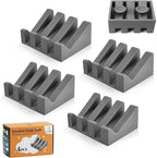 Silicone Soap Dish with Drain, Upgrade Double Suction Cups at The Bottom for Anti-Slip and Stability, Soap Dish Shower Waterfall Bar Soap Holder Tray with Drain Soap Holder (4, Grey)