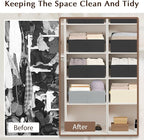 Storage Bins Cube Storage Organizer - 8 Pack Fabric Trapezoid Storage Cubes for Bins and Baskets for Shelves Collapsible Non-Separating Trapezoidal Flared Cube Organizer, Black