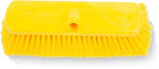 SPARTA 41278EC04 Flo-Thru Plastic Wall Scrub Brush, Equipment Brush With Soft Nylex Bristles For Industrial Kitchens, Hospitals, Commercial Cleaning, 4 Inches, Yellow