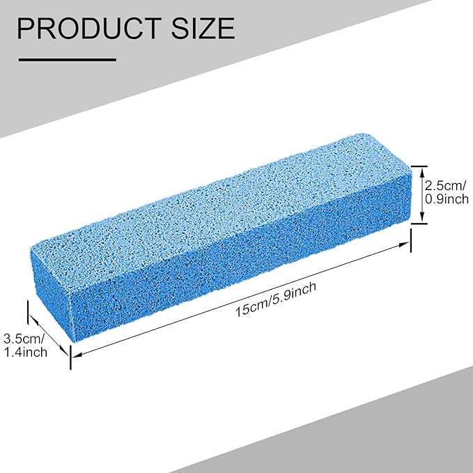 Norme 30 Pieces Pumice Stones for Cleaning Pumice Scouring Pad, Pumice Stick Cleaner for Removing Toilet Bowl Ring, Bath, Household, Kitchen, Pool, 5.9x1.4x0.9 Inch(Blue)
