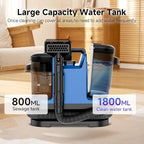Carpet Cleaner Machine - 18Kpa, Portable Upholstery Spot Cleaner Machine with Dual BrushHeads, Easy Move, Deep Cleaning Machine for Furniture, Couch, Stairs, Car and Pet Stain, Blue